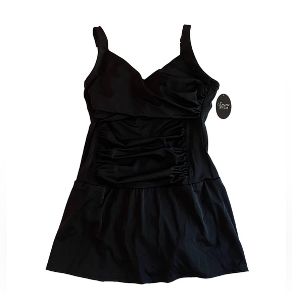 Soma Swim Dress Black Size 10 - Picture 3 of 6